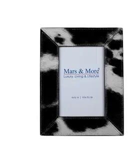Klasické fotorámečky Fotorámeček lemovaný hovězí kůží - 22 * 17 cm (15x10 cm)  Mars & More OMFLKZW1510