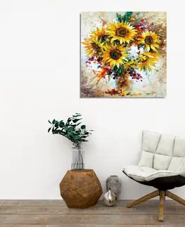 Obrazy Wallity Obraz na plátně Sunflowers KC265 45x45 cm