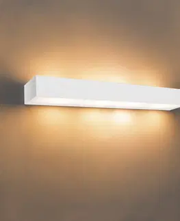 Nastenna svitidla Designová podlouhlá nástěnná lampa bílá 60 cm - Houx