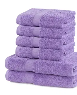 Ručníky Sada 2 osušek a 4 ručníků DecoKing Ginna fialových, velikost 2*70x140+4*50x100