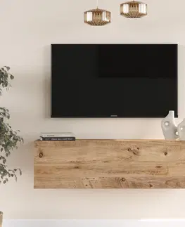 Obývací stěny a sestavy nábytku Televizní stolek FR12 borovice atlantic