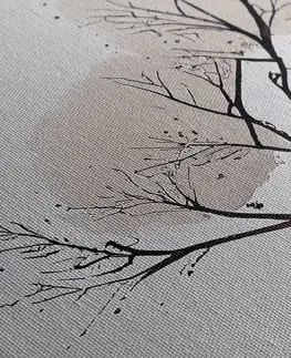 Obrazy stromy a listy Obraz minimalistický strom bez listí
