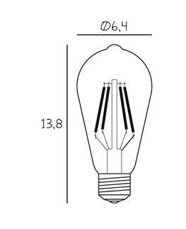 Stmívatelné LED žárovky DESIGN BY US Vintage LED žárovka, E27, 3,5 W, 2 200 K, čirá, stmívatelná