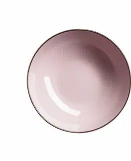 Mísy a misky Mäser Polévková miska Metallic RIM Pink, 18,6 cm, 6 ks