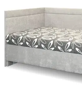 s úložným prostorem Rohová čalouněná postel s úložným prostorem Sára, 140x200 cm