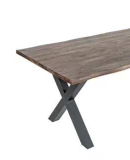 Jídelní stoly LuxD Designový jídelní stůl Evolution 160 cm hnědý / akácie