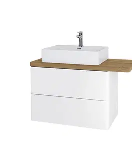 Koupelnový nábytek MEREO Siena, koupelnová skříňka s umyvadlem z litého mramoru 81 cm, antracit mat CN431M