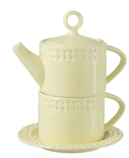 Džbány Žlutý keramický Tea for One Hella Yellow - 18*16*22 cm J-Line by Jolipa 34656