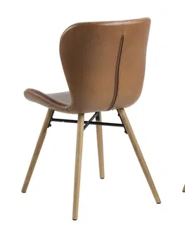 Židle Dkton Designová jídelní židle Alejo koňaková - Skladem
