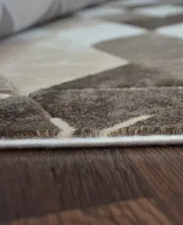 Koberce a koberečky Dywany Lusczow Kusový koberec ACRYLOVY YAZZ 7660 tmavě béžový / hnědý, velikost 240x330