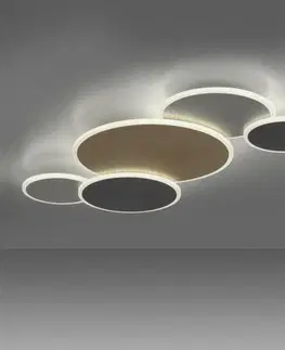 Chytré osvětlení PAUL NEUHAUS Paul Neuhaus LED stropní svítidlo Q-PIATO vícebarevné 5 kruhové Smart Home ZigBee 2700-5000K PN 8008-70