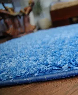 Koberce a koberečky Dywany Lusczow Kusový koberec SHAGGY Izebelie 5cm modrý, velikost 200x200
