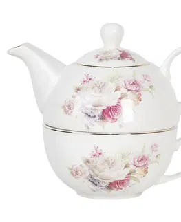 Džbány Porcelánový tea for one Friendly Roses - 0,4L Clayre & Eef FROTEFO