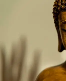 Samolepící tapety Samolepící fototapeta bronzová hlava Buddhy
