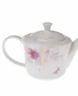 Hrnky a šálky Porcelánová konvička na čaj Flower, 1,27 l