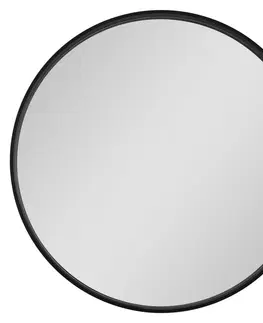 Koupelnová zrcadla HOPA Zrcadlo bez osvětlení REISA BLACK Průměr 80 cm OLNZREI80B
