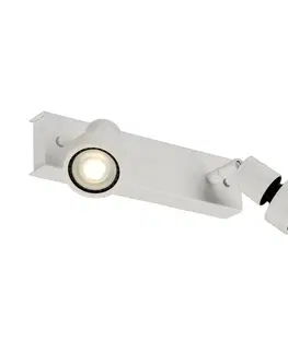 Moderní bodová svítidla SLV BIG WHITE PURI 2, nástěnné a stropní svítidlo, dvě žárovky, QPAR51, bílé matné, max. 100 W, s dekoračním kroužkem 147371