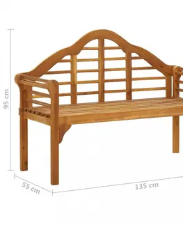 Zahradní lavice Zahradní lavice s poduškou 135 cm Dekorhome Černá