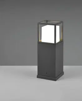 Sloupková světla Trio Lighting Soklové svítidlo Witham LED, antracit, CCT