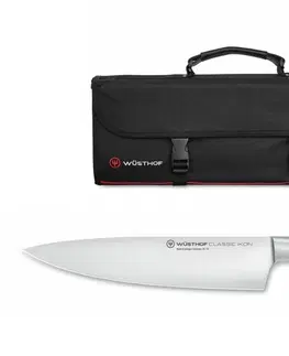 Kuchyňské nože Wüsthof souprava kuchařský nůž Classic Ikon a kuchařská taška