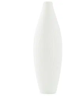 Dekorativní vázy AmeliaHome Keramická váza Thali krémová, velikost 7x7x23