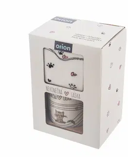 Hrnky a šálky Orion Dárkový hrnek s ponožkami Nekonečná láska kočka 350 ml