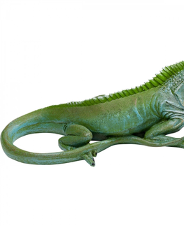 Sošky exotických zvířat KARE Design Soška Lizard - zelená, 35cm