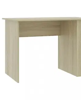 Pracovní stoly Psací stůl s policemi 110x60 cm Dekorhome Dub sonoma