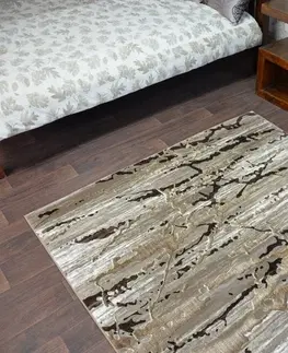 Koberce a koberečky Dywany Lusczow Kusový koberec VOGUE 556 tmavě béžový / hnědý, velikost 160x220