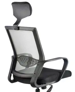Kancelářské židle Ak furniture Kancelářská židle FULL II šedá/černá