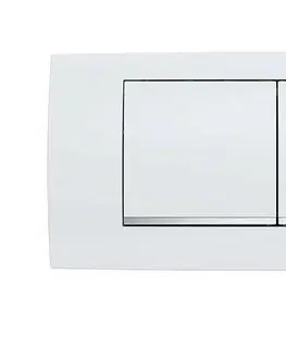 Záchody Geberit ovládací tlačítko Twinline 30 bílá s chrom lesk proužkem (pro UP130) 115.899.KJ.1 115.899.KJ.1