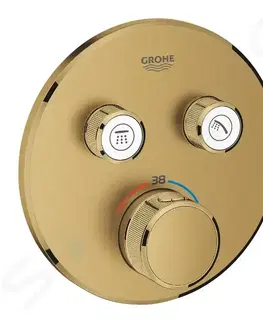 Koupelnové baterie GROHE Grohtherm SmartControl Termostatická sprchová baterie pod omítku, 2 ventily, kartáčovaný Cool Sunrise 29119GN0