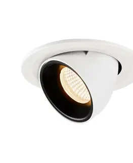 LED podhledová svítidla SLV BIG WHITE NUMINOS GIMBLE S zápustné stropní svítidlo bílé/černé 2700 K 40° 1005879