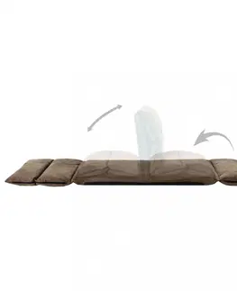 Lenošky Skládací lenoška na podlahu Dekorhome Šedohnědá taupe