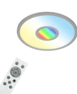 Chytré osvětlení BRILONER CCT svítidlo LED panel, RGB centrální světlo, pr. 45 cm, 24 W, 2400 lm, stříbrná BRILO 7396-014