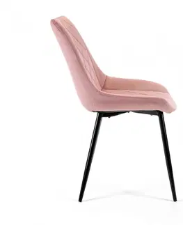 Židle Ak furniture Čalouněná designová židle Justina růžová
