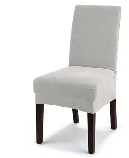 Doplňky do ložnice 4Home Multielastický potah na židli Comfort smetanová, 40 - 50 cm, sada 2 ks