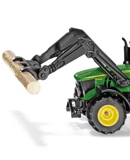 Hračky SIKU - Blister - traktor John Deere s uchopovačem klád