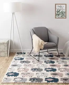 Koberce a koberečky Dywany Lusczow Dětský koberec Sheep krémový, velikost 160x220