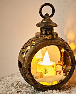 Svíčky a světelné dekorace Lucerna "Sněhulák"