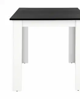 Jídelní stoly Jídelní stůl 120x80 KRAZ Tempo Kondela Černá / bílá