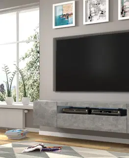 TV stolky ARTBm TV stolek AURA 200 | beton Variant: s LED osvětlením