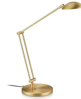 Stolní lampy kancelářské Knapstein LED stolní lampa Hebe ovládání gesty, mosaz