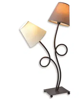 Stolní lampy Näve Dvouzdrojová látková stolní lampa Twiddle