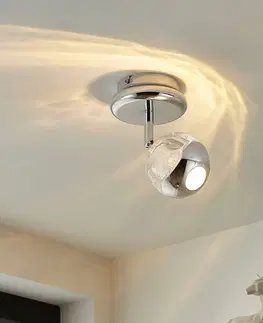 Bodová světla Lucande Lucande Kilio LED bodové světlo ze skla chrom