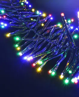 LED řetězy Solight LED venkovní vánoční řetěz s dálkový ovládáním a zvukovým senzorem - Cluster, 576 LED, 8 funkcí, časovač, IP44, vícebarevná 1V11-M