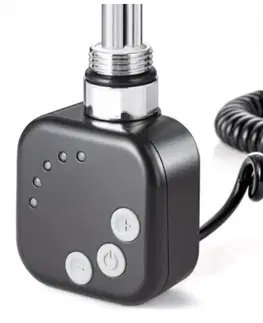 Koupelna HOPA Topná tyč BURGH s termostatem a časovačem Barva topné tyče  Černá, Typ připojení Kroucený kabel, Výkon topné tyče 400 W RDOHT240014