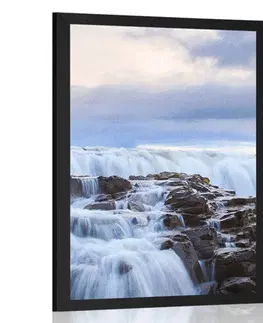 Příroda Plakát vodopády na Islandu