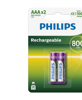 Baterie primární Philips Philips R03B2A80/10 - 2 ks Nabíjecí baterie AAA MULTILIFE NiMH/1,2V/800 mAh 