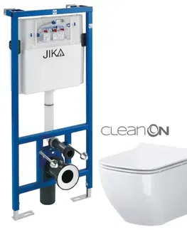 WC sedátka předstěnový instalační systém bez tlačítka + WC CERSANIT VIRGO CLEANON + SEDÁTKO H895652 X ME1